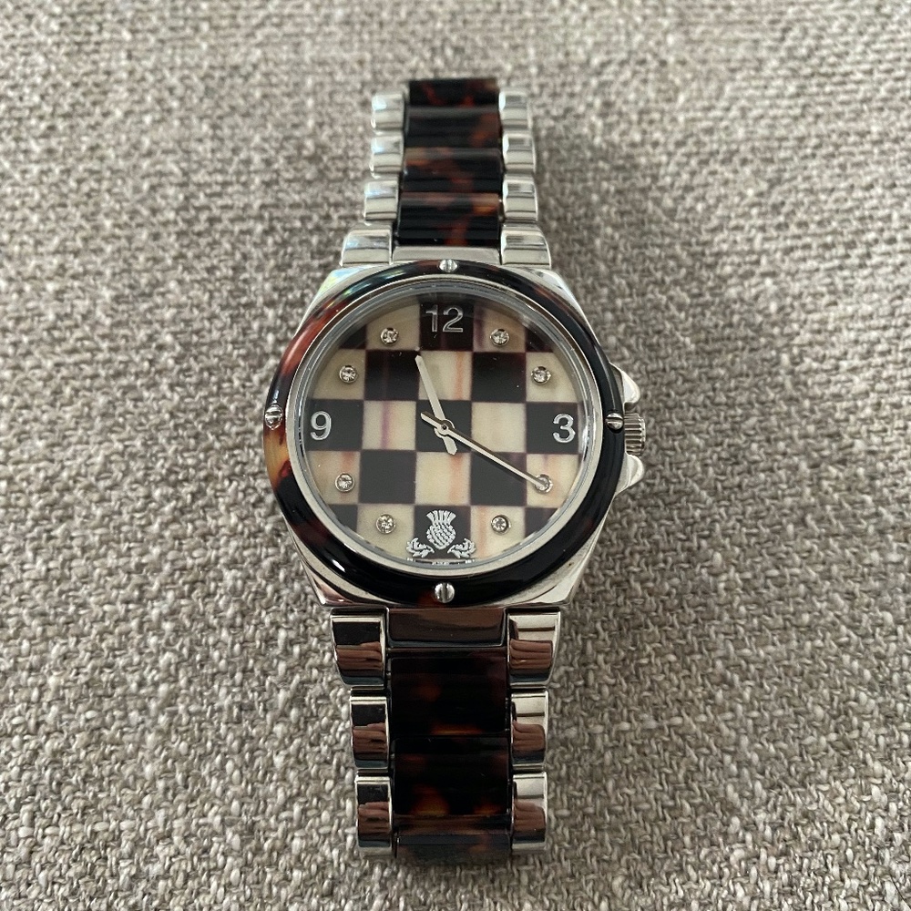 MacKenzie Childs Courtly Check Boyfriend Watch - Perfect Condition!